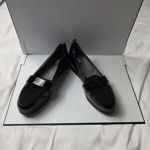 Dr. Scholl’s Women’s Black Patent & Suede Loafers – Size 8.5 – Used